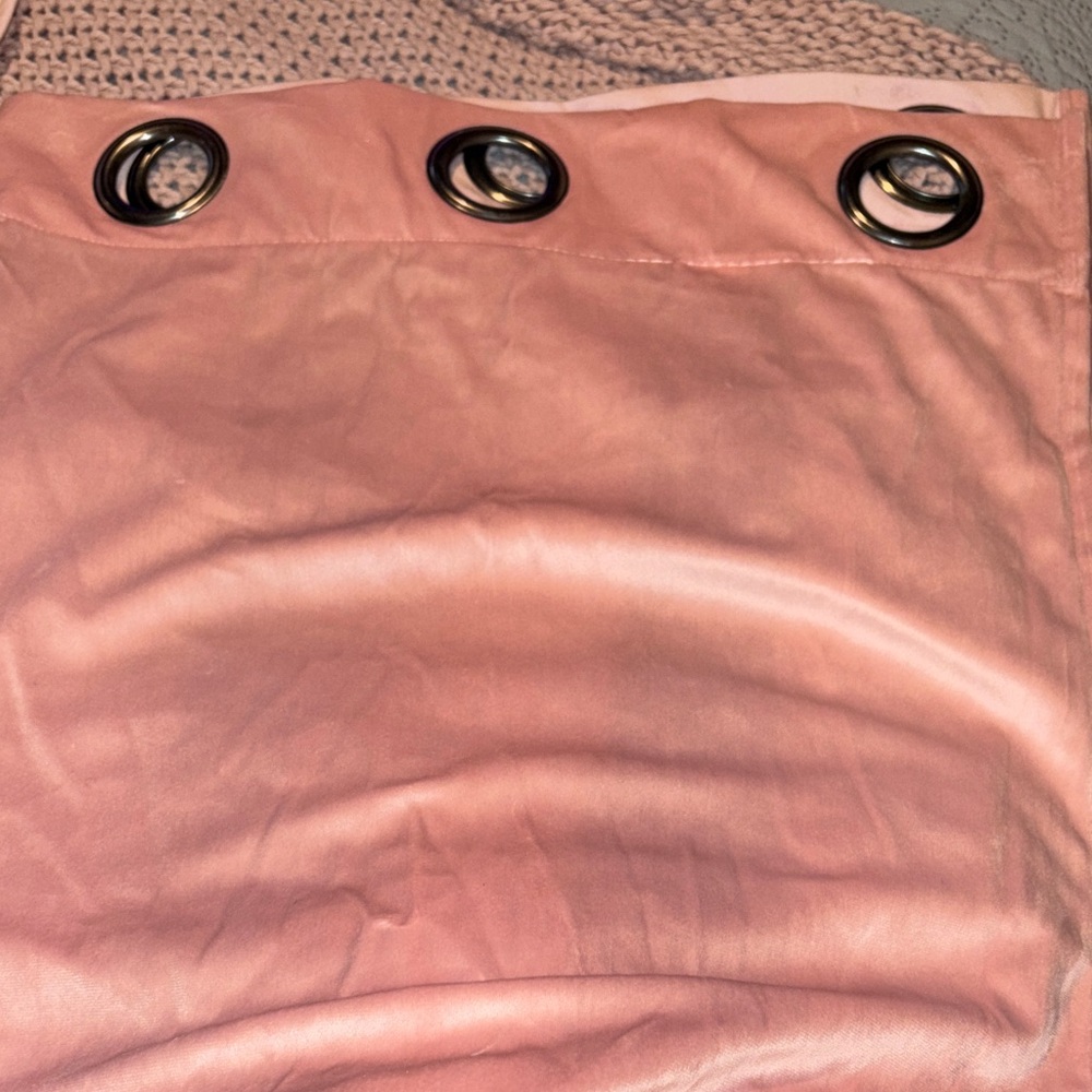 Dusty Pink Curtains (2)  with Grommet Detail